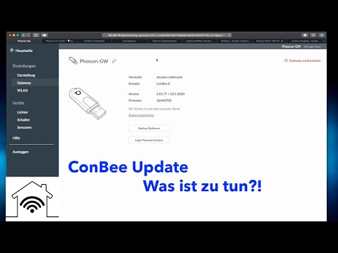 ConBee Phoscon und deConz Update installieren
