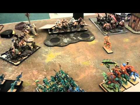 Warhammer Fantasy 2500 pts - Ogre Kingdoms Gun-ho vs. Lizardmen's Double Coldboys - batrep #50a