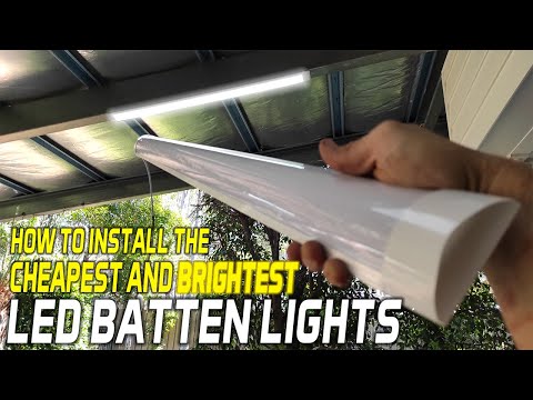 Replace old Fluro Batten lights with these NEW CHEAP SUPER BRIGHT LED LIGHTS! // How to install them