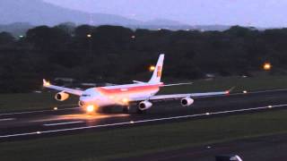 Iberia Airbus A340-300 Take Off Costa Rica MROC