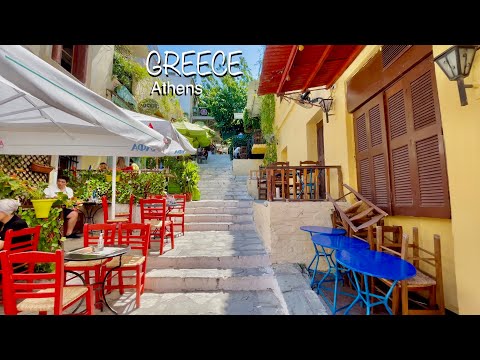 Walking into the Most Iconic district of Athens | Plaka | Greece | HDR 4K