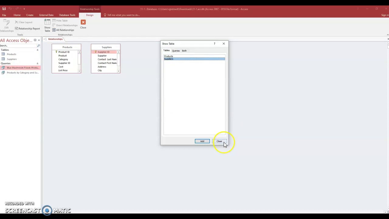Module 11 Access 11-1