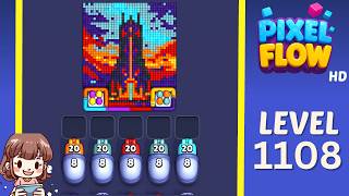 Pixel Flow Level 1108 Solution Walkthrough