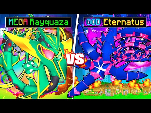 MEGA RAYQUAZA vs GOD ETERNATUS In Minecraft Pixelmon!