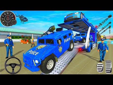 US Police Car Transport Games: Truck Driving Games-Transfer of police Hummer cars-Android Gameplay‏