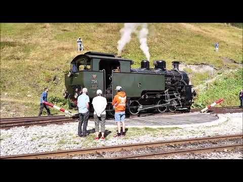 Dampfbahn Furka Bergstrecke  Hg 4/4    Realp - Furka - Gletsch