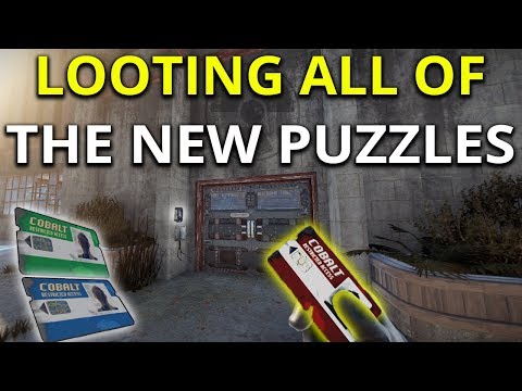 Looting With All The New Rust Puzzle Keycards - Rust Solo Survival Gameplay