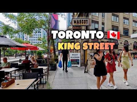 Toronto Saturday Downtown, King Street  Walking Tour Toronto Canada 4K