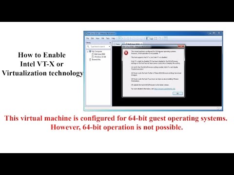 How to Enable Intel VT X or Intel Virtualization technology or VT D