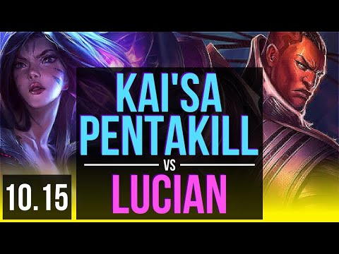 KAI'SA & Thresh vs LUCIAN & Karma (ADC) | Pentakill, Quadrakill, Legendary | KR Grandmaster | v10.15