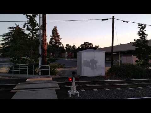 Two Trains at Sunset