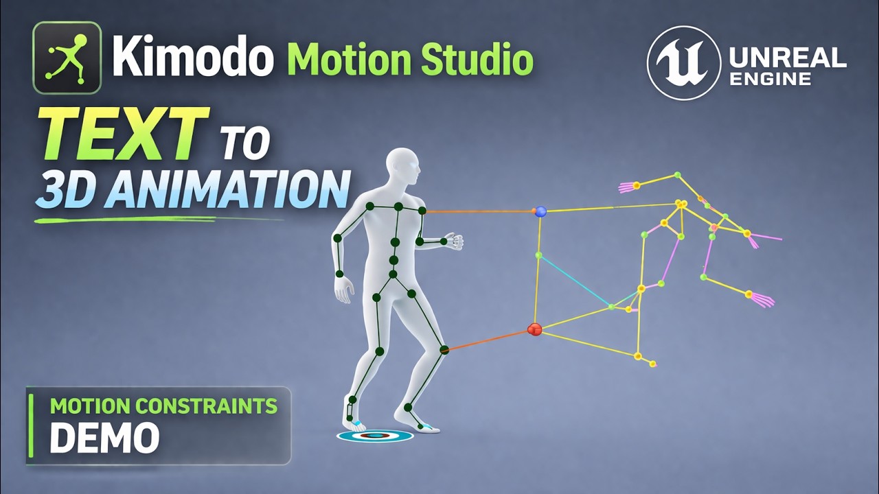 Kimodo Motion Studio | Text to 3D Animation in Unreal Engine — Motion Constraints Demo