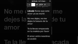 Fidel Rueda - No Te Vayas Karaoke Desvocalizado