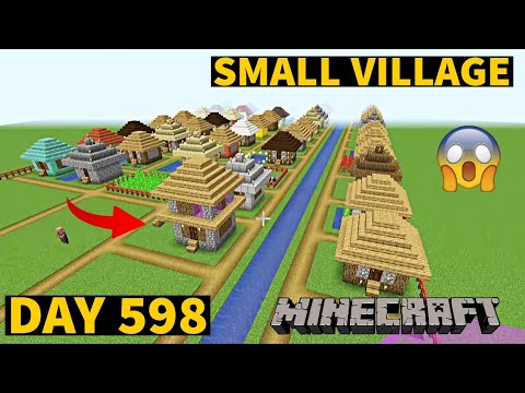 I build Small Village in Minecraft Creative mode 2023 Day 598