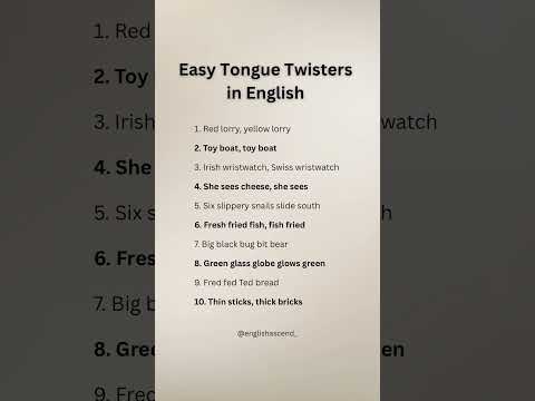 Tongue Twisters in English | #english #tonguetwisterchallenge #shorts #viral
