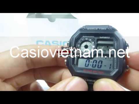 Đồng hồ điện tử Casio AE-1200WH-1AV Pin 10 năm