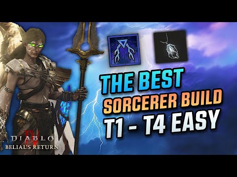 The Best Sorc Build T1-T4 EASY - S8 Diablo 4