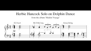 Herbie Hancock Solo on Dolphin Dance - Piano Transcription (Sheet Music in Description)