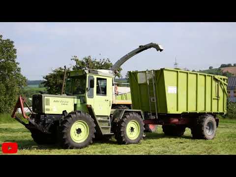 Mercedes-Benz MB trac 1100 in use SILAGE 2019 • chopping grass • ensiling • grass seed