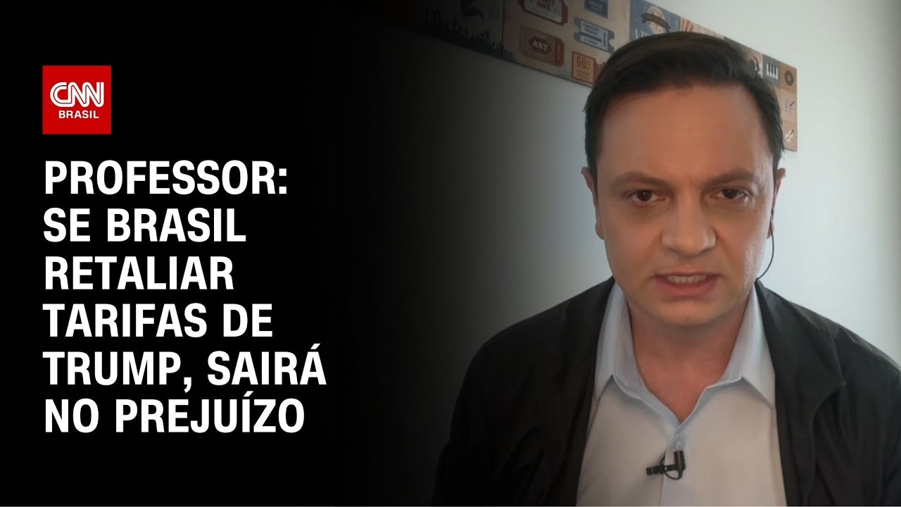 Professor: Se Brasil retaliar tarifas de Trump, sairá no prejuízo | LIVE CNN