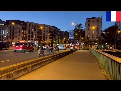 🇫🇷【4K】Paris Night Walk - Levallois Perret 92 - Neuilly sur Seine - Paris 16th