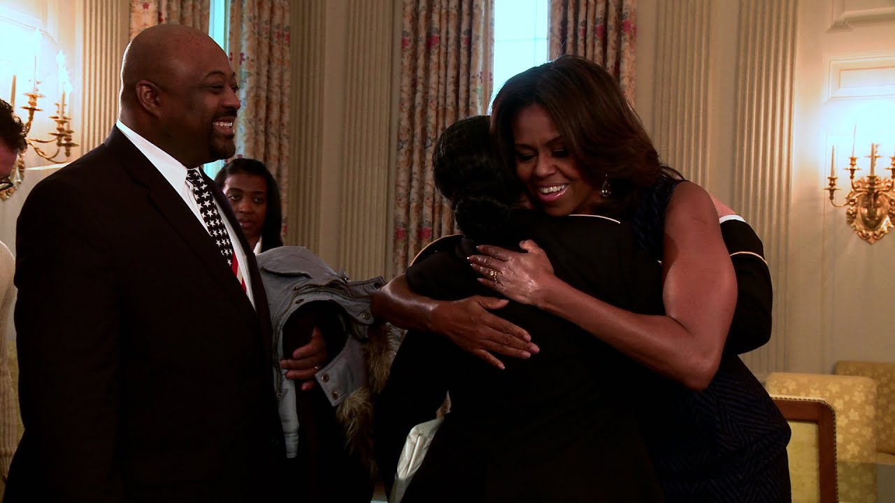 Raw Video: The First Lady Surprises Tour Guests and Opens Old Family Dining Room