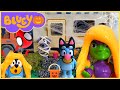 🎃 Spidey and Bluey Halloween Fun!  Pretend Play with Bluey Toys | Pretend Play with Spidey Toys