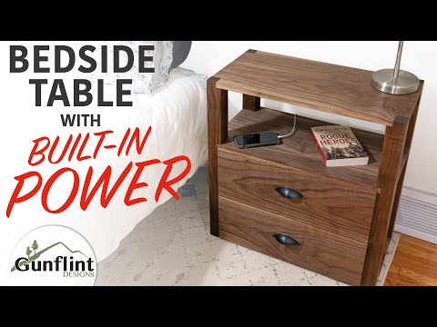 Nightstand With Built-In Power - Woodworking Project