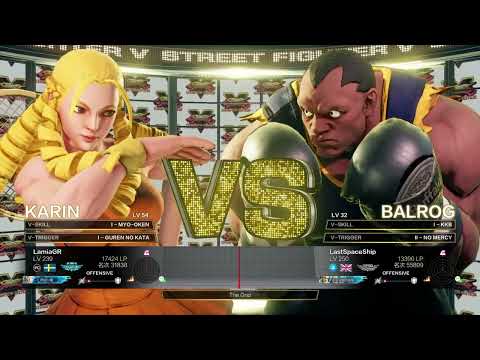 STREET FIGHTER V Rank Balrog vs Karin