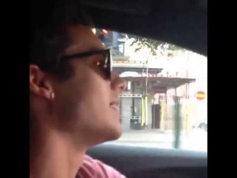 Eric Saade & J-Son in the car