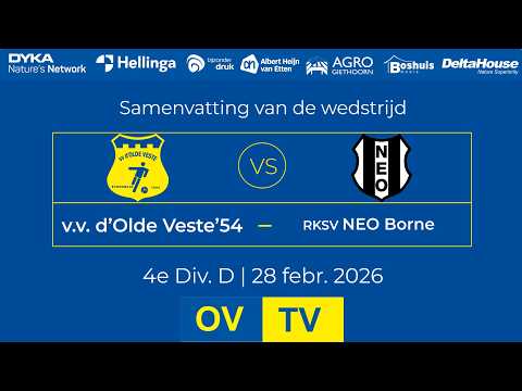 OV-TV | Samenvatting | v.v. d'Olde Veste '54 - RKSV NEO | 28-02-2026 | 4e Div. D