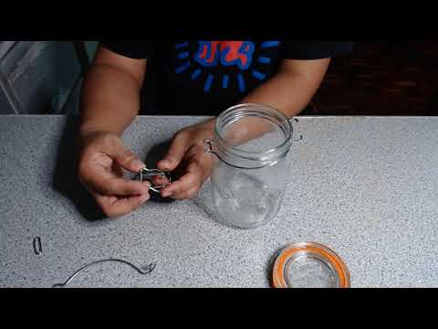 Fixing the lid on the Kilner Jar