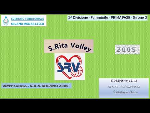 FIPAV 1Div: WMT Solaro vs SRV2005 - 27/02/2026