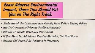 Tips for an Eco-Friendly Move