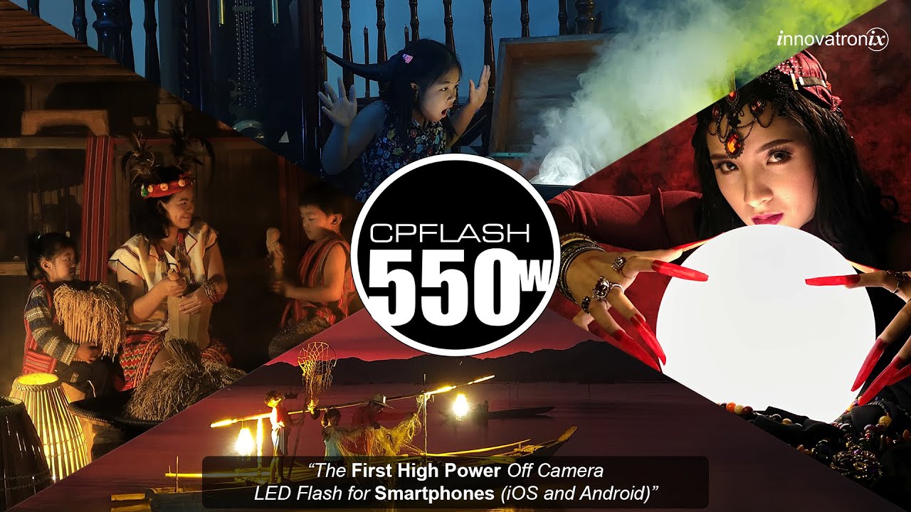 Innovatronix CPFlash 550W : A Powerful Off Camera / External Flash for Smartphones - YouTube