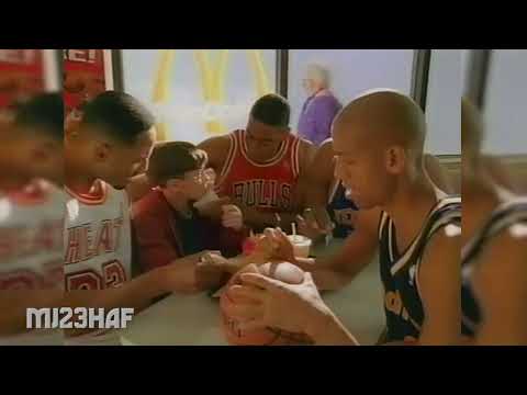 Scottie Pippen, Reggie Miller, Alonzo Mourning McDonald Commercial 1996