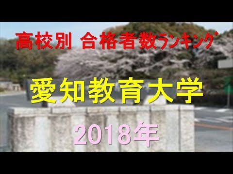 栄養学科 愛知教育大学 高校別合格者数ランキング 2018年【グラフでわかる】