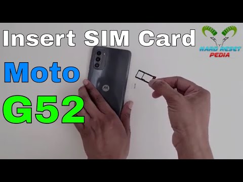 Motorola Moto G52 Insert The SIM Card
