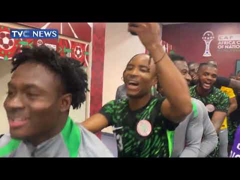 Latest: Super Eagles Celebrate AFCON Quarterfinal Victory With Coach Chelle