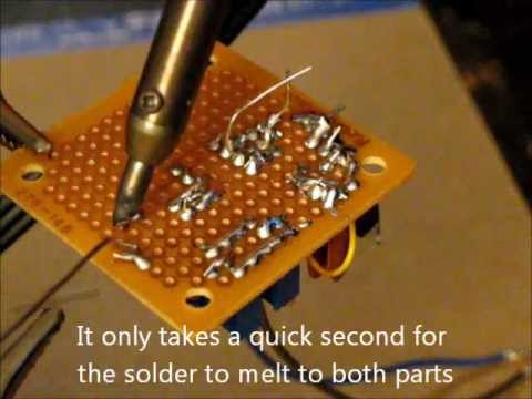 How to solder electronics components - video for beginners