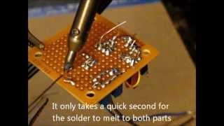 How to solder electronics components - video for beginners