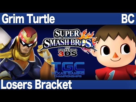 TRTTGC1 Smash 3DS - Grim Turtle (Falcon) vs BC (Villager) - Losers Bracket