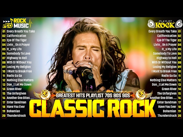 Classic Rock Songs 70s 80s 90s Full Album🎶 Guns N' Roses, ACDC, Bon Jovi, Metallica, Nirvana, Queen SDDEFAULT Thumbnail