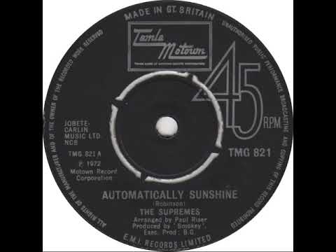 UK New Entry 1972 (137) The Supremes - Automatically Sunshine