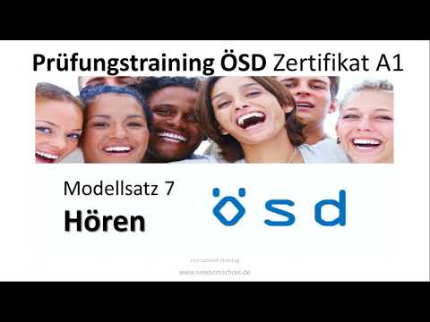 ÖSD Zertifikat A1 Hören Aufgabe 1, 2 und 3 Modelsatz 7   Neu 2022 Mit Lösung am Ende