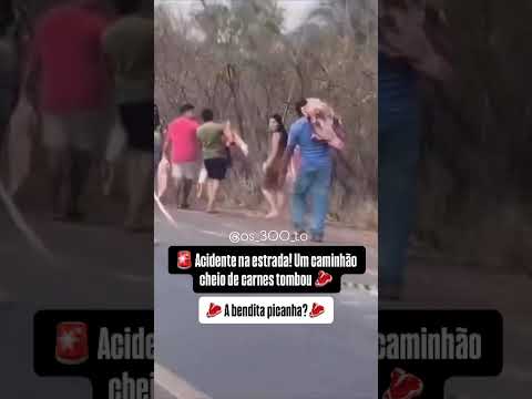 🔥 🥩 CAMINHÃO DE CARNE TOMBOU EM RODOVIA NO TOCANTINS .