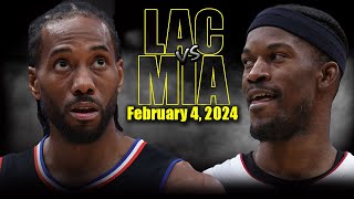 Los Angeles Clippers vs Miami Heats Full Game Highlights - February 4, 2024 | 2023-24 NBA Season