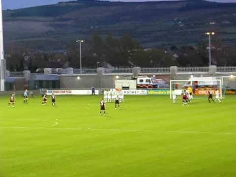 Cork City's Colin Healy scores direct from free kick against Shamrock Rovers 10th April 2009