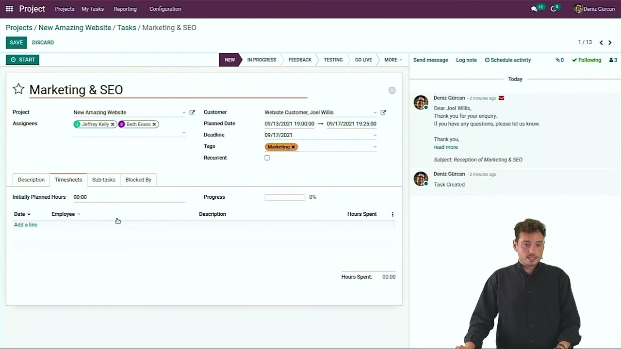 Organize Projects Perfectly with Odoo
