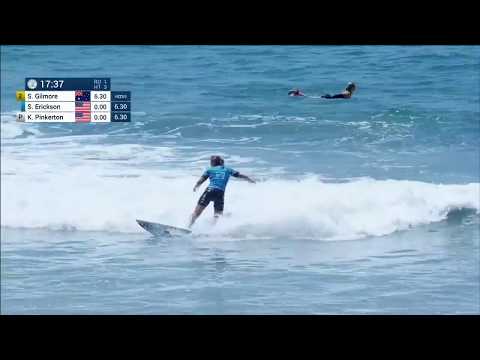 Gilmore vs. Erickson vs. Pinkerton - Round One, Heat 3 - Vans US Open of Surfing - Women's 2018